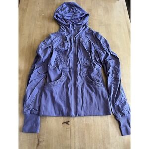 Lululemon Dance Studio Zip-Up Hoodie Reversible Jacket Women's Size 10 Plum Purp